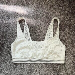 Lace Bralette with Striped Band